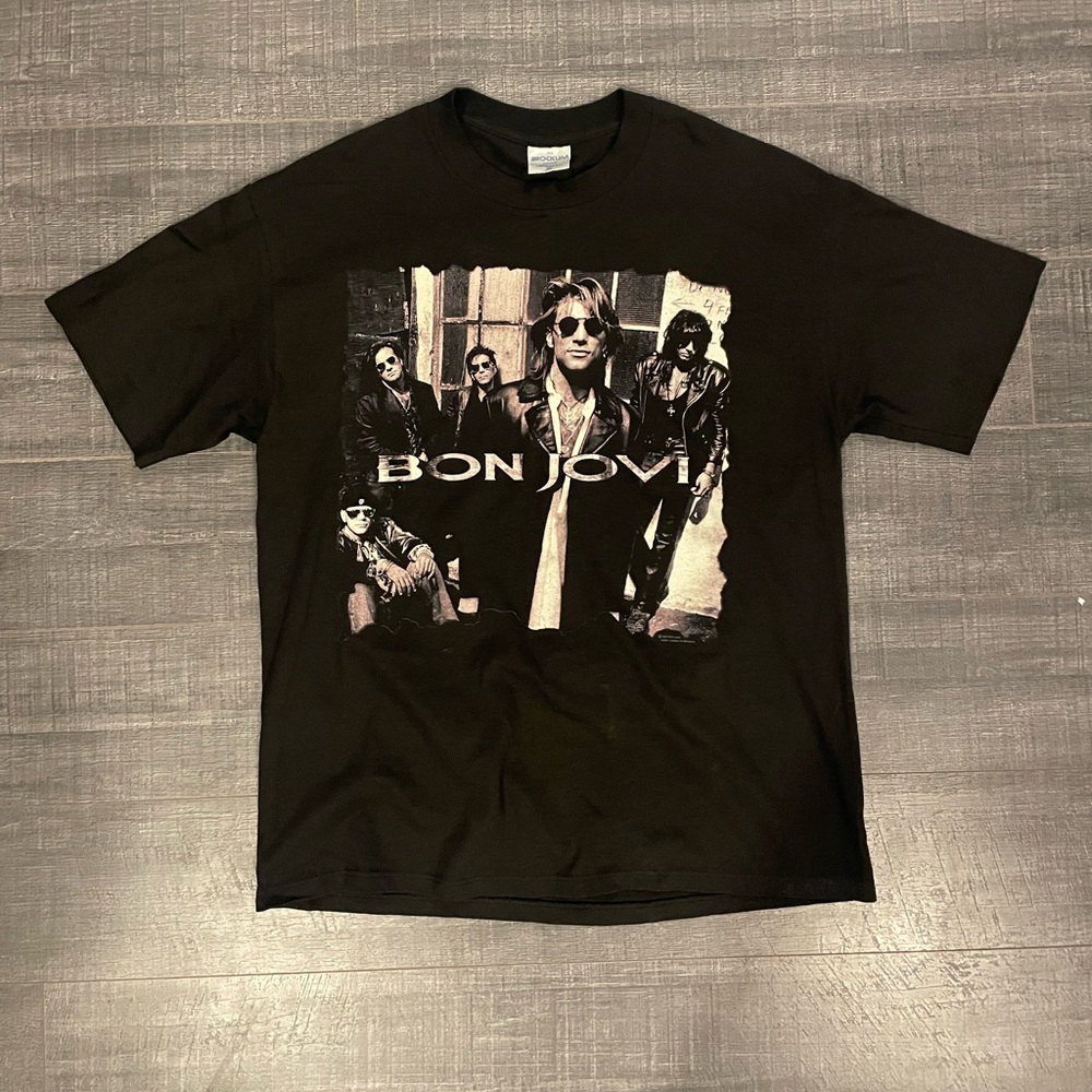 Vintage 90S Bon Jovi Keep The Faith Tour Single Stitch Band Tour Tee